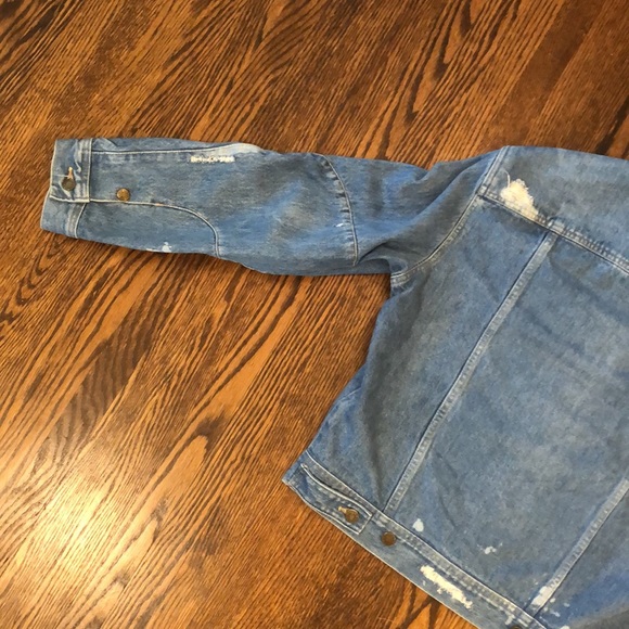 Vintage 90s Calvin Klein Distressed Jean Jacket - Picture 8 of 13